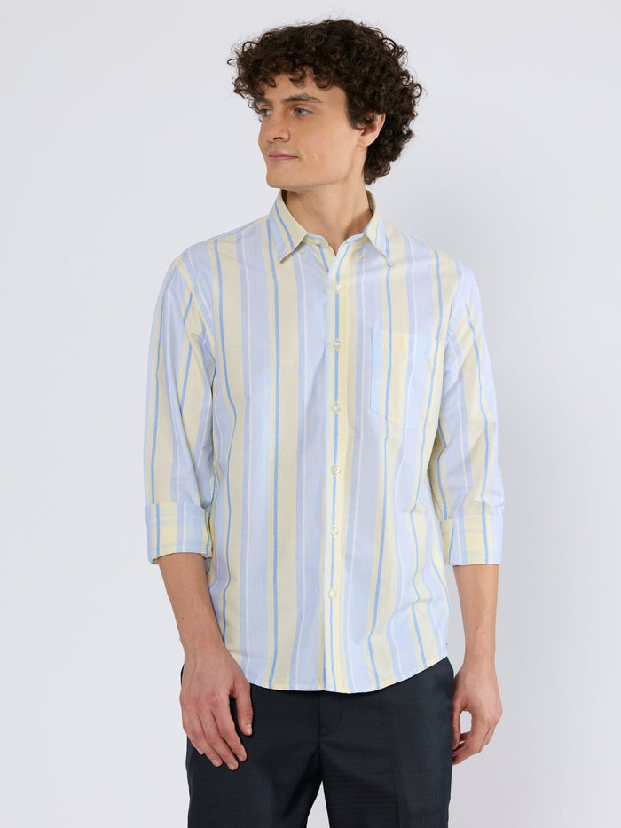 Men's Striped Shirt in Yellow