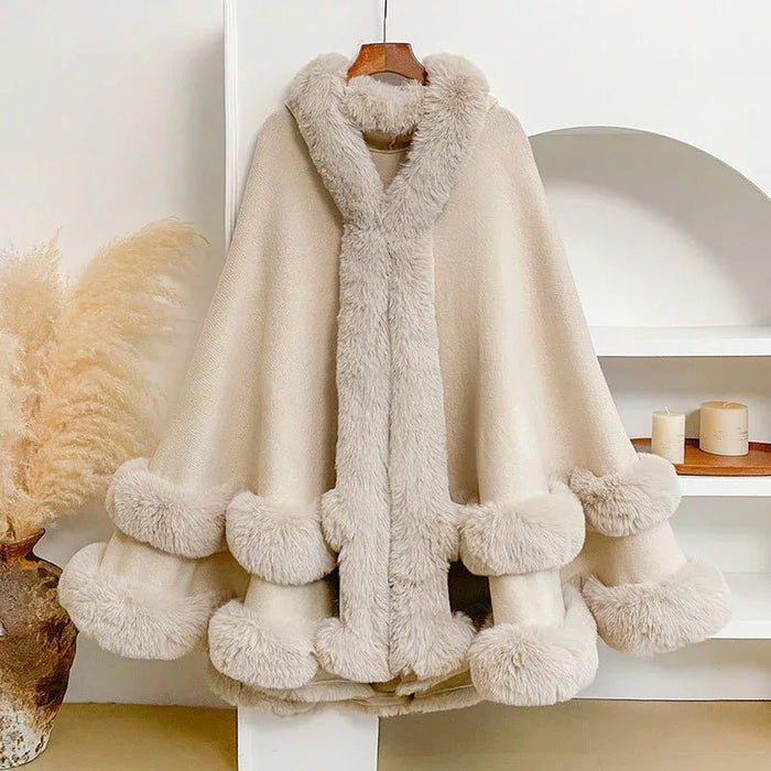 Warm Knitted Cardigan Shawl Cape Coat - Elegant Lightweight Design, Various Color Options - Allen-Fitness