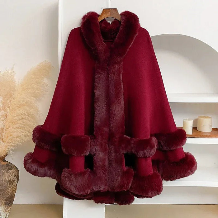 Warm Knitted Cardigan Shawl Cape Coat - Elegant Lightweight Design, Various Color Options - Allen-Fitness