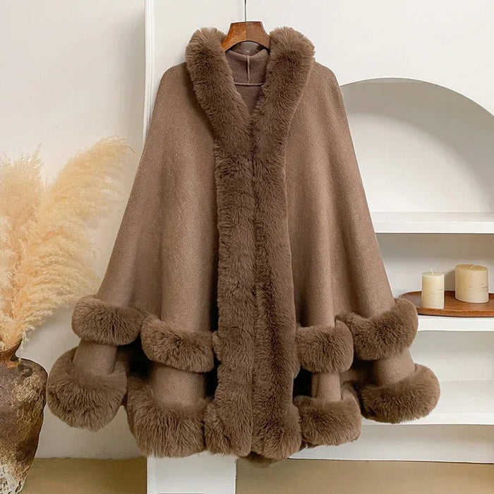Warm Knitted Cardigan Shawl Cape Coat - Elegant Lightweight Design, Various Color Options - Allen-Fitness