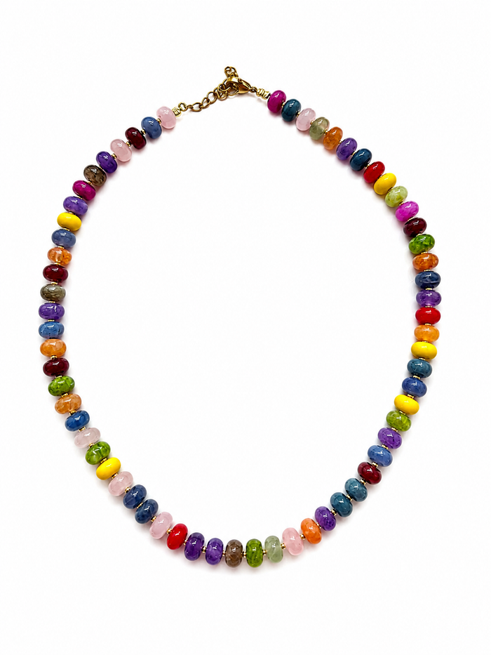 Warm tone gemstone necklace