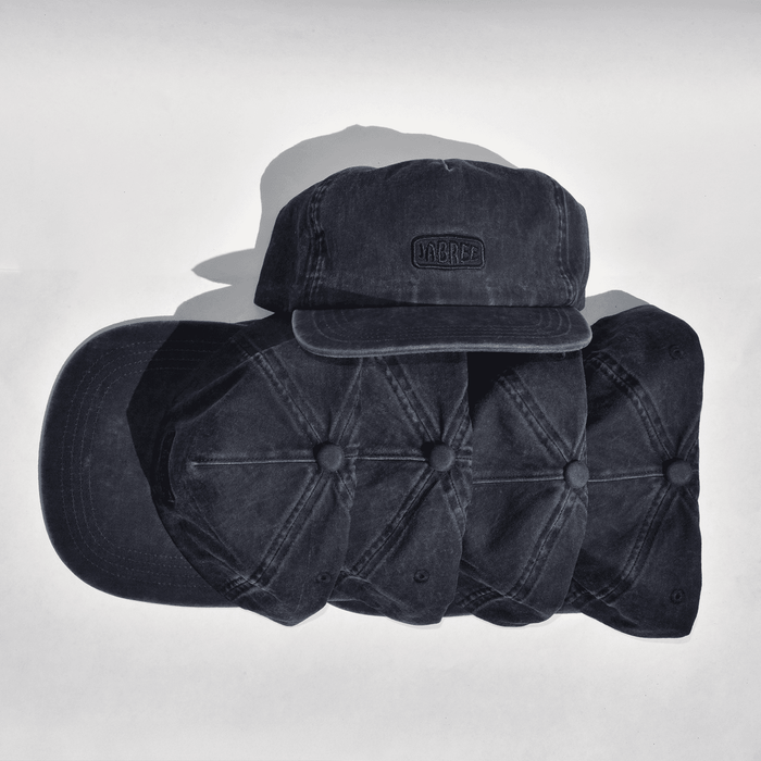 Washed Patch Hat - Navy lay flat