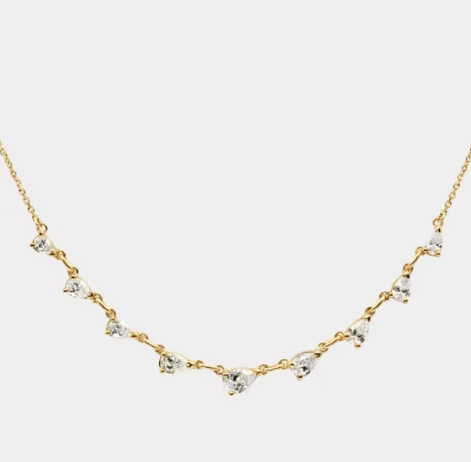 Waterfall 14k Choker Necklace
