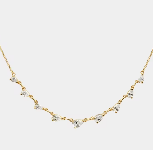 Waterfall 14k Choker Necklace