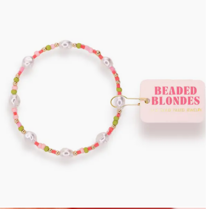 Watermelon Sprinkle Pearl Bracelet