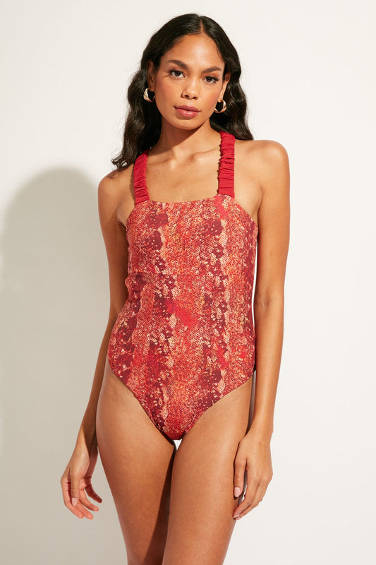 Nomads Swimwear - Wave One Piece II - Iguana/Merlot -