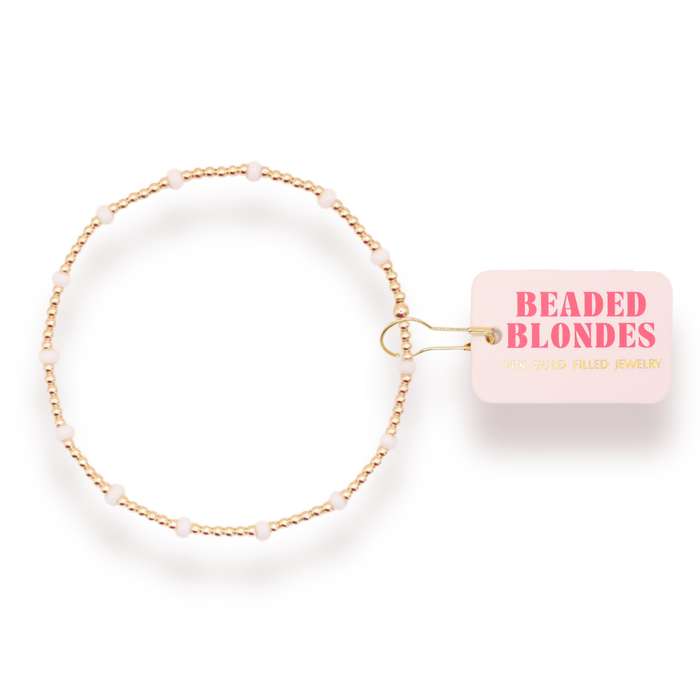 White Dainty Poppi Bracelet (Kids Size)