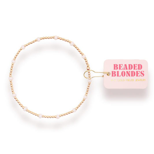 White Dainty Poppi Bracelet (Kids Size)