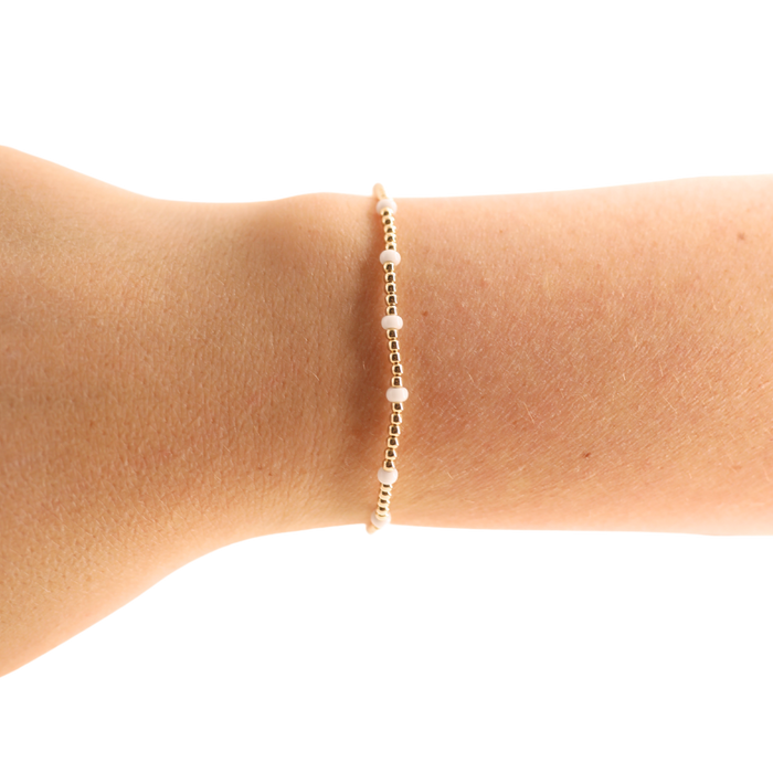 White Dainty Poppi Bracelet