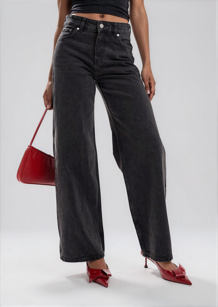 & Other Stories - Wide Leg Jeans - Black -