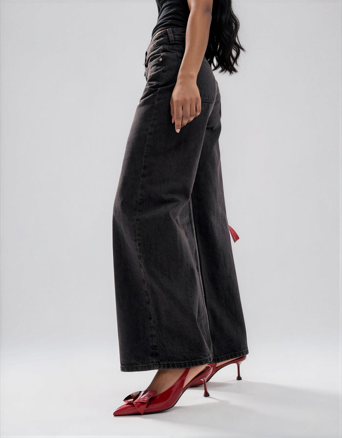 & Other Stories - Wide Leg Jeans - Black -