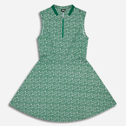 Women's Aloha 2026 Sleeveless Dress in White, lay flat front view