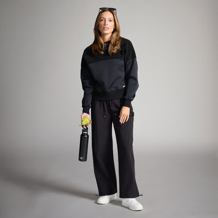 Women's Black Shadow Sweater, front view
