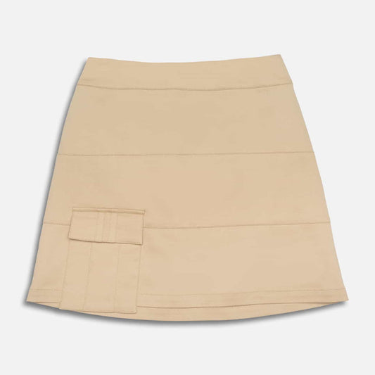 Women's Country Club Skirt in Khaki, lay flat view