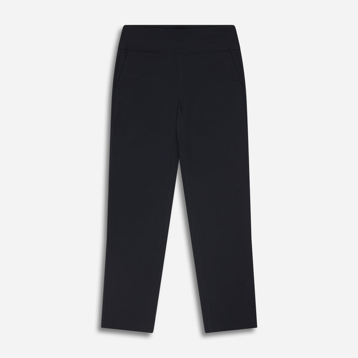 Women's Go-To Golf Pant in Black, lay flat front view