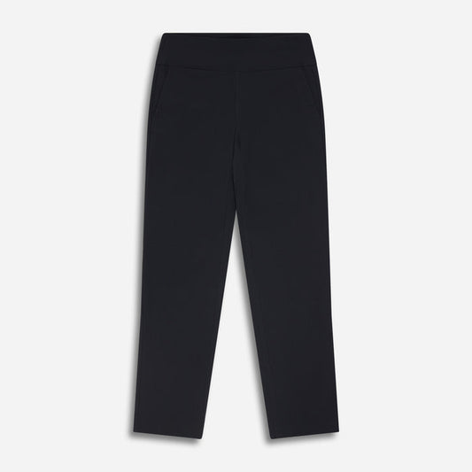 Women's Go-To Golf Pant in Black, lay flat front view
