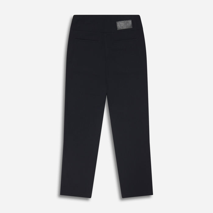 Women's Go-To Golf Pant in Black, lay flat back view