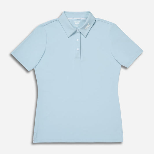 Women's RP Signature Polo in Ciel, lay flat view