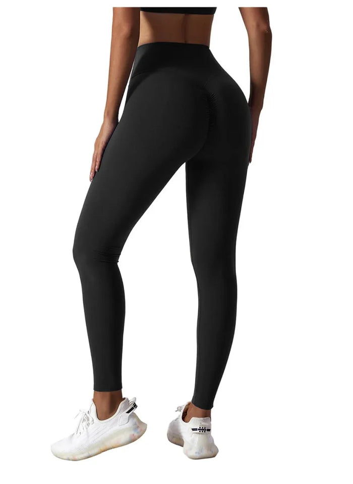 High Waist Yoga Pants – Adjustable Drawstring, Seamless Design, Breathable Fabric, Nude Feel - Allen-Fitness