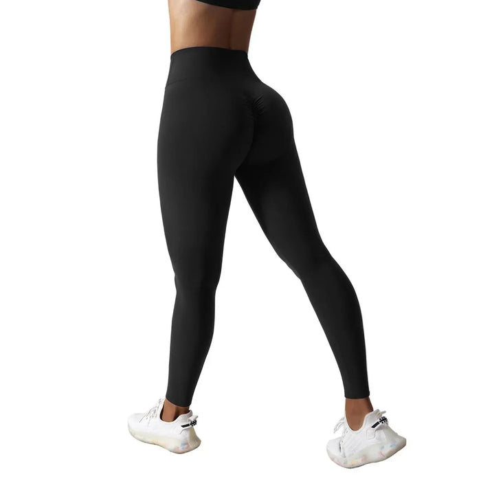 High Waist Yoga Pants – Adjustable Drawstring, Seamless Design, Breathable Fabric, Nude Feel - Allen-Fitness