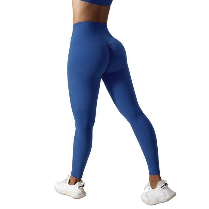 High Waist Yoga Pants – Adjustable Drawstring, Seamless Design, Breathable Fabric, Nude Feel - Allen-Fitness