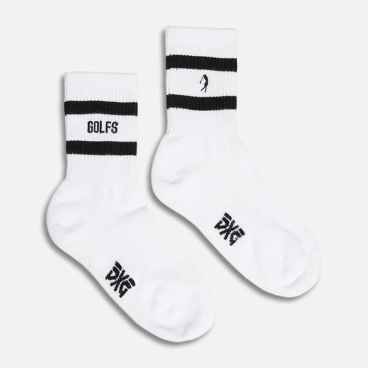 PXG Women's #SheGolfs Crew Socks in White, product photo 2