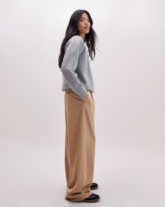 Richer Poorer - Womens Sophia Fluid Wide Leg Trouser - Khaki -