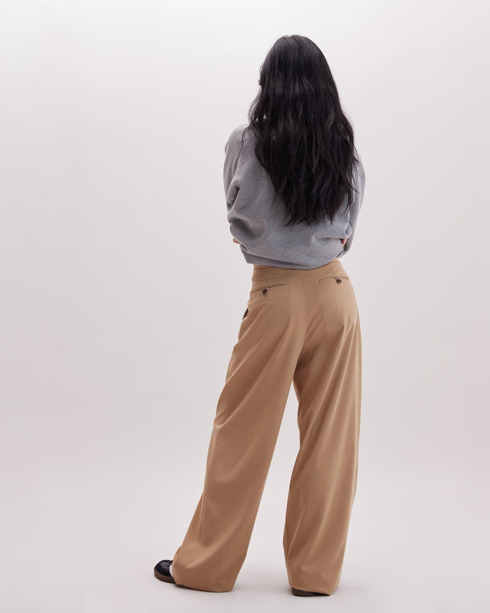 Richer Poorer - Womens Sophia Fluid Wide Leg Trouser - Khaki -