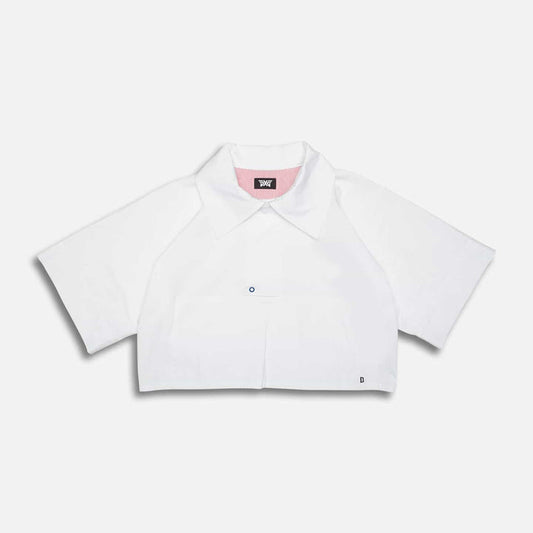 Women's Spring Break Anorak Shirt in White, flat lay