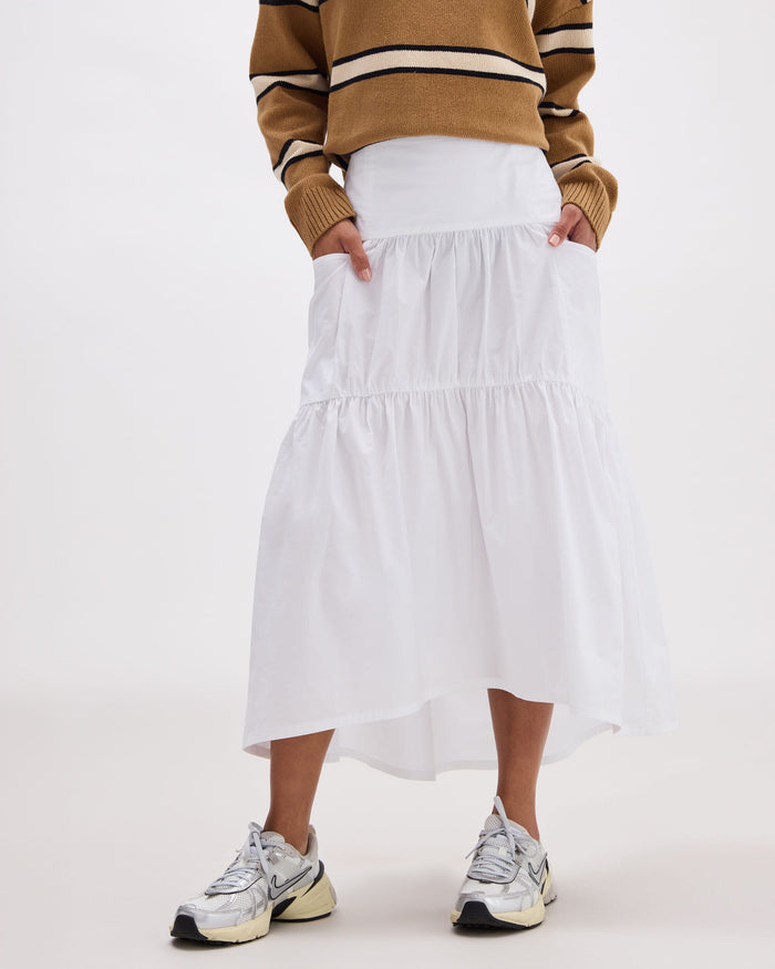 Richer Poorer - Womens Stevie Tiered Maxi Skirt - White -