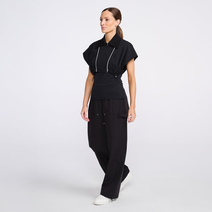 Women's Two In One Blouson in Black, side view