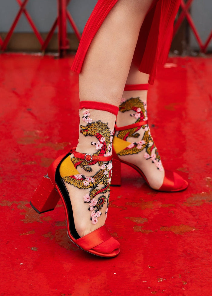 Sock Candy - Year of the Dragon Sheer Crew Sock -