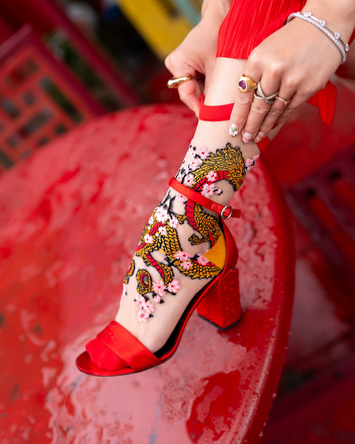 Sock Candy - Year of the Dragon Sheer Crew Sock -