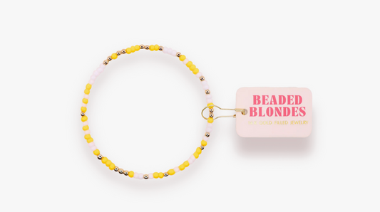 Yellow and White Sprinkle Bracelet