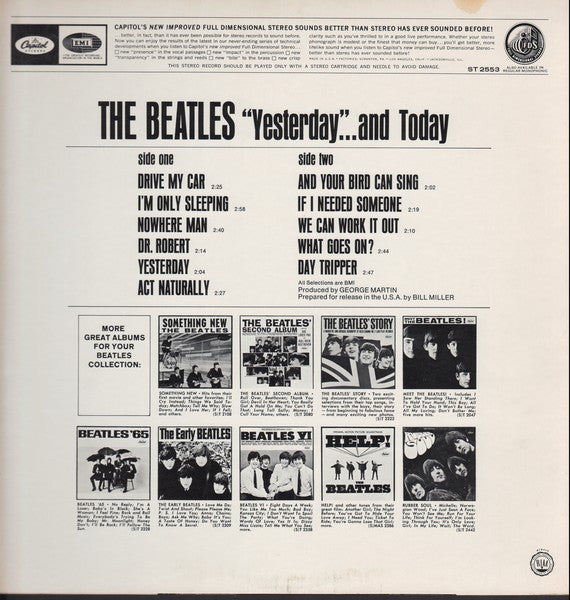 Yesterday And Today (Reissue, Jacksonville Press, Orange Label, Side 1/2)