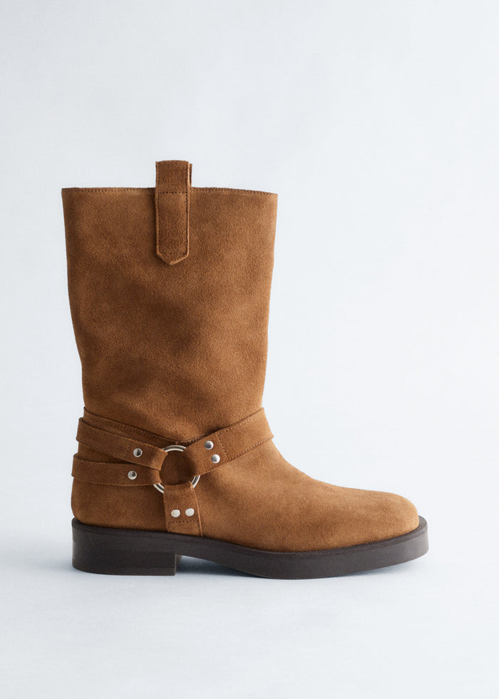 & Other Stories - Yoko Biker Boot - Brown -