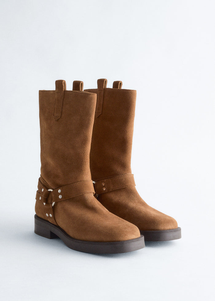 & Other Stories - Yoko Biker Boot - Brown -