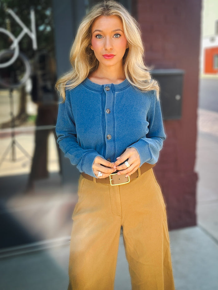 Z Supply Daily Knit Denim Cardigan