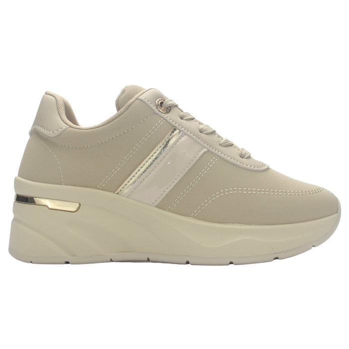 Zapatilla Mujer Chalada Juna-5 Beige Urbano Zapatillas Chalada