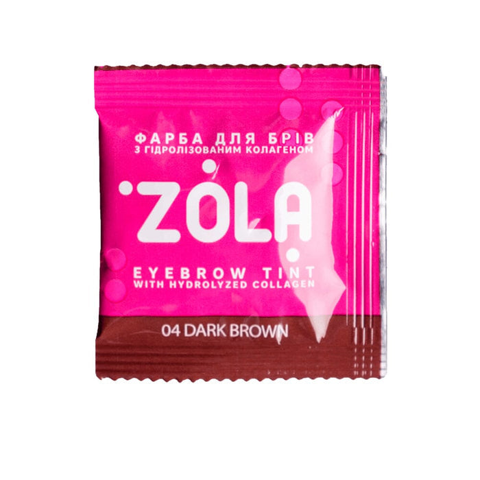 ZOLA Eyebrow Tint With Collagen 04 Dark Brown, 5 ml Eyebrow tint ZOLA